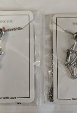 Cage Necklace for Crystals Silver - Stainless Steel