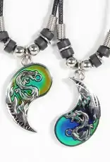 Mood Necklace - Best Friends, Dragon Design, Set/Pair