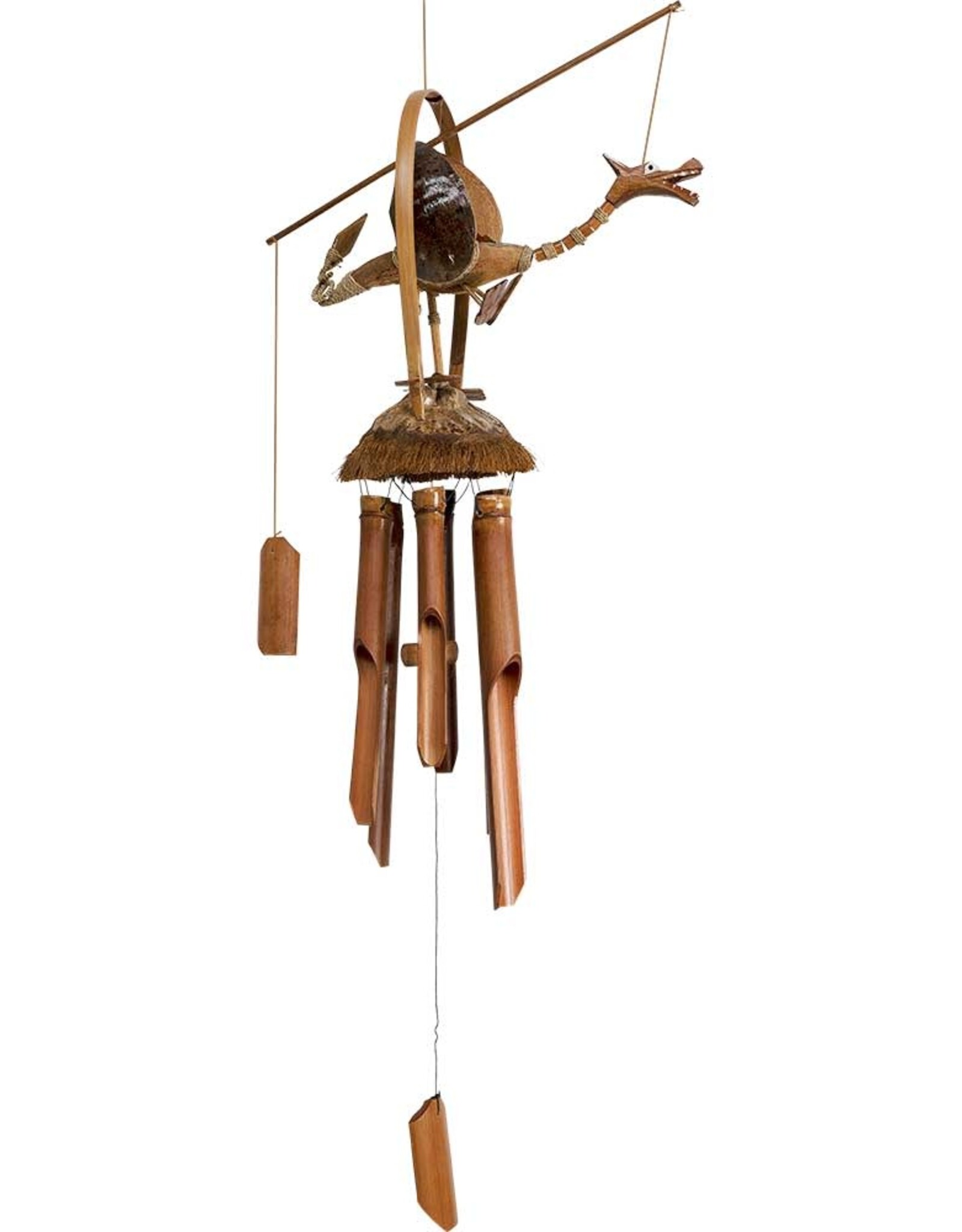 BAMBOO WINDCHIME/ANIMATED DRAGON 36.5"