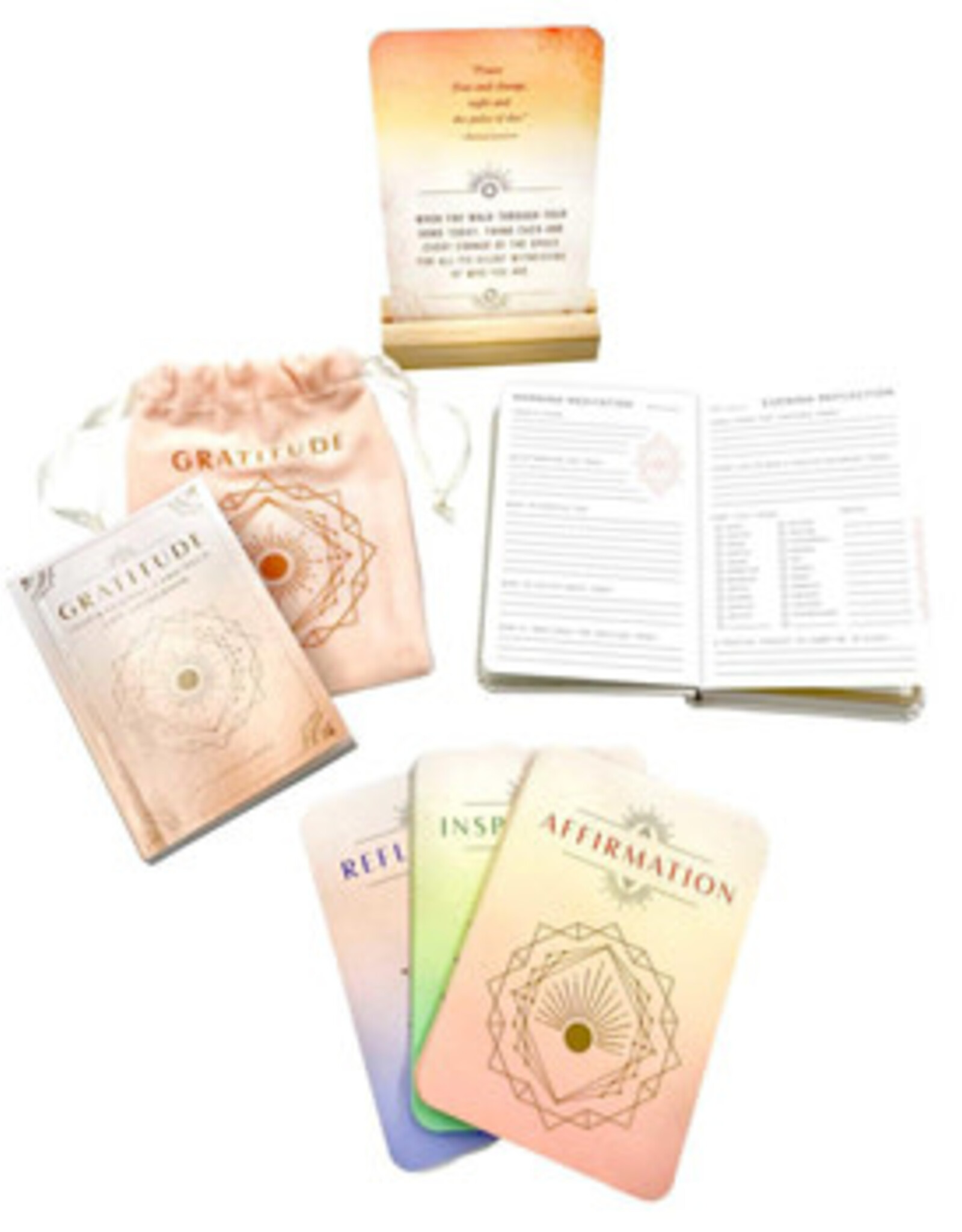 Gratitude Journal and Inspirational Card Deck Set