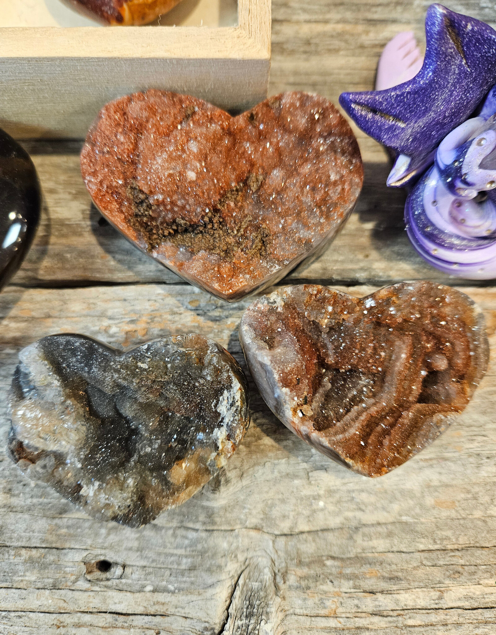 Agate Druzy Heart