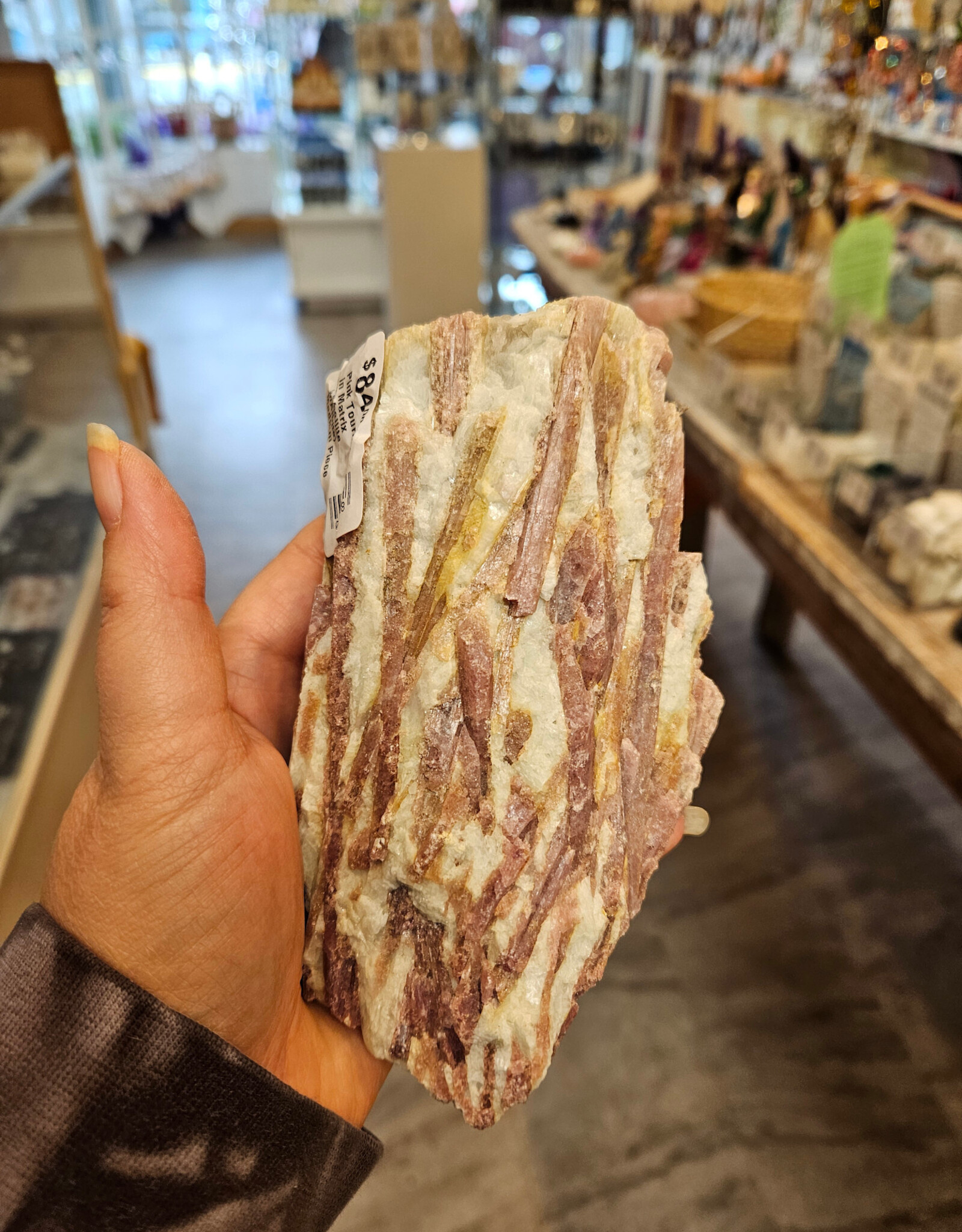 Pink Tourmaline in Matrix (Rubellite w/Albite) Medium Piece