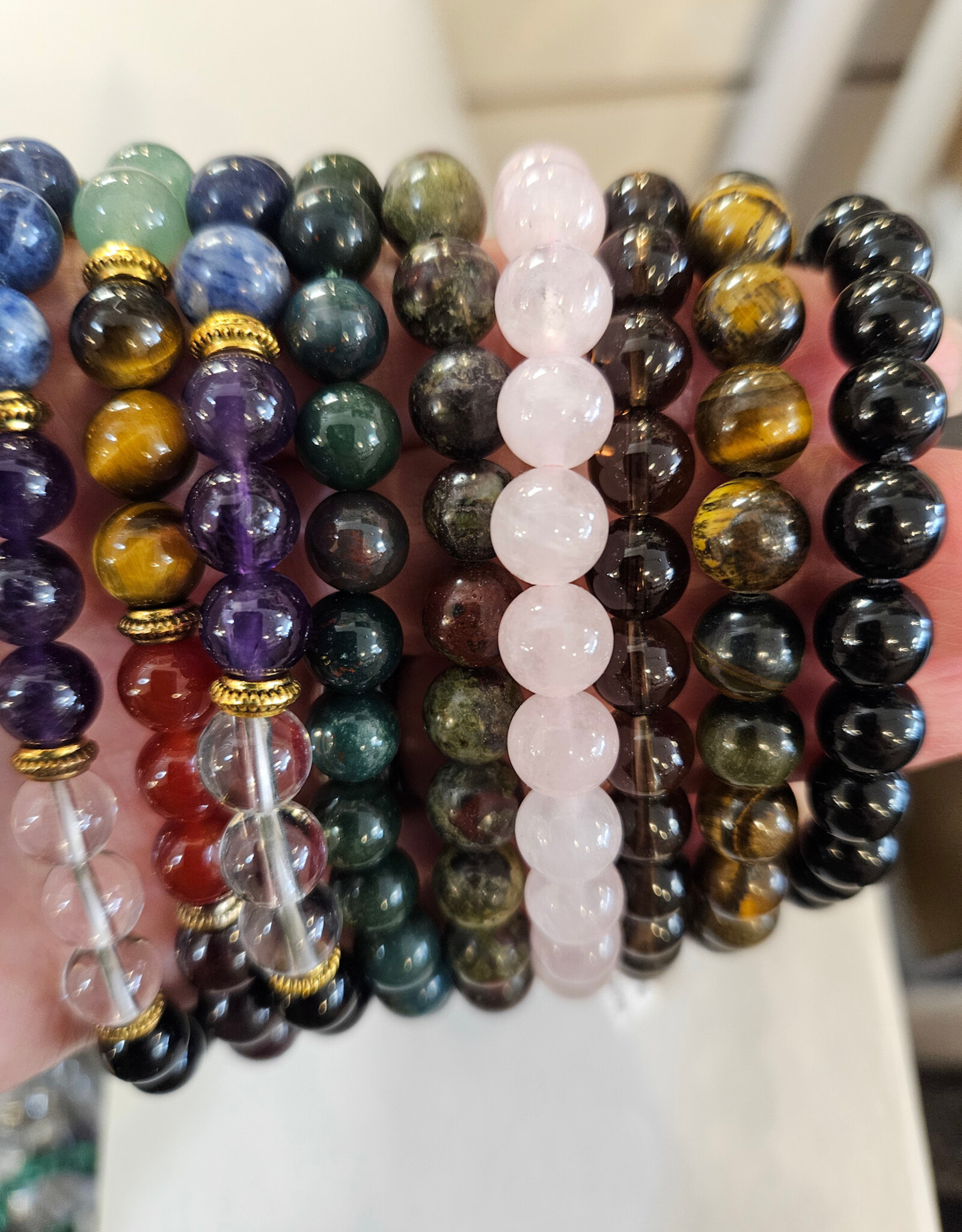 Large Wrist 8 mm Bead Bracelet