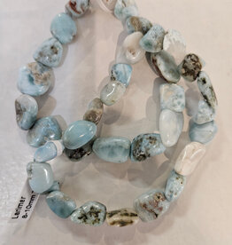 Larimar Tumbled Bracelet 6 mm - 10 mm