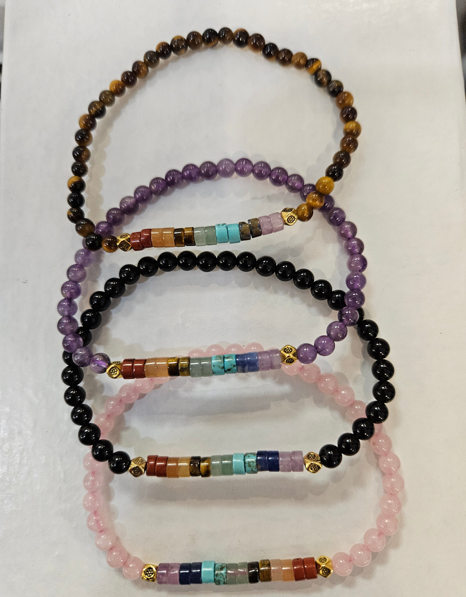 Stone Bead Bracelet 4mm
