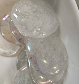 Angel Aura Quartz Flat/Smooth Stone