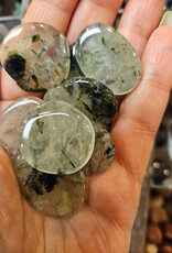 Prehnite with Epidote Flat Stone