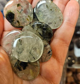 Prehnite with Epidote Flat Stone