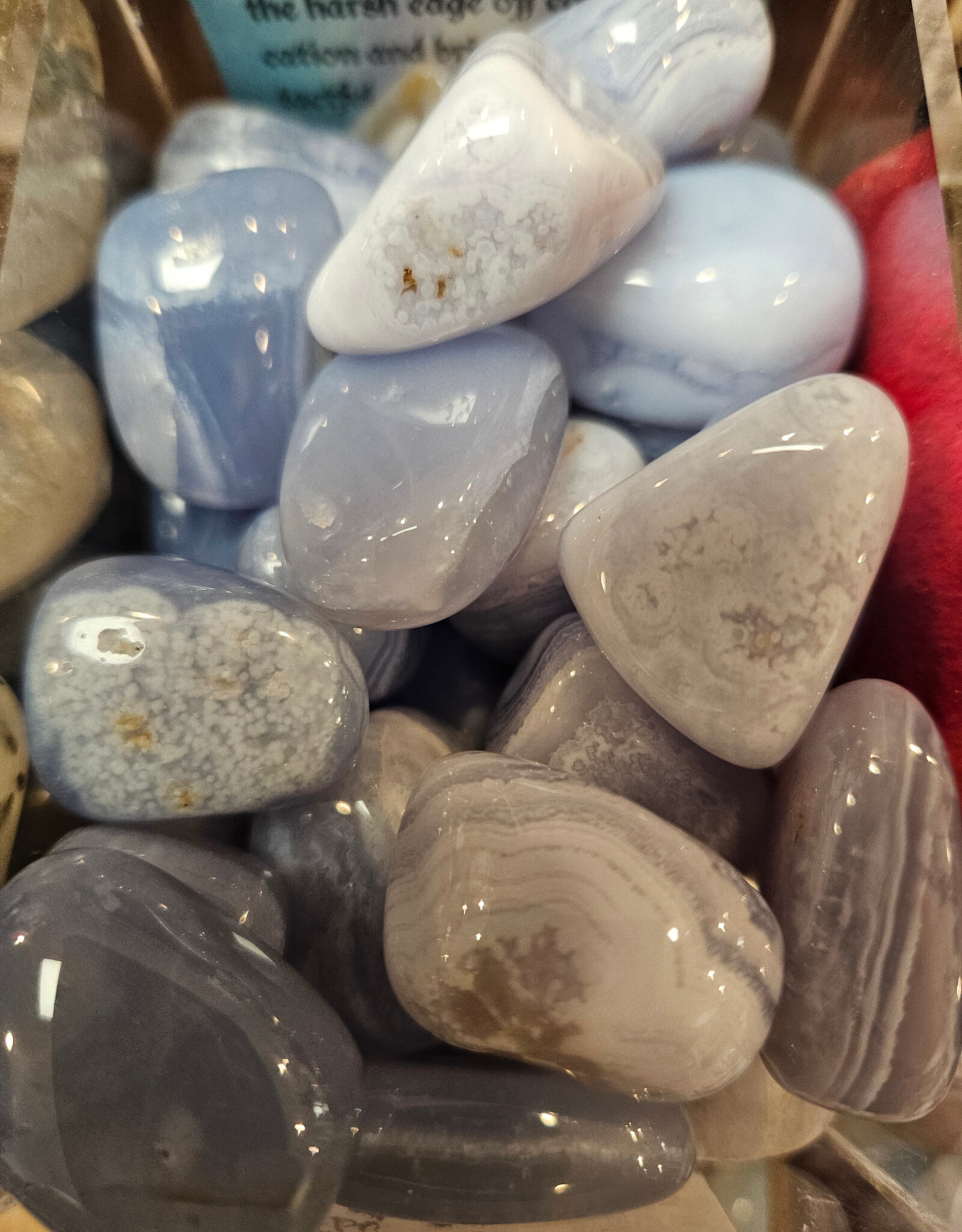 Blue Lace Agate Tumbled Stone High Quality