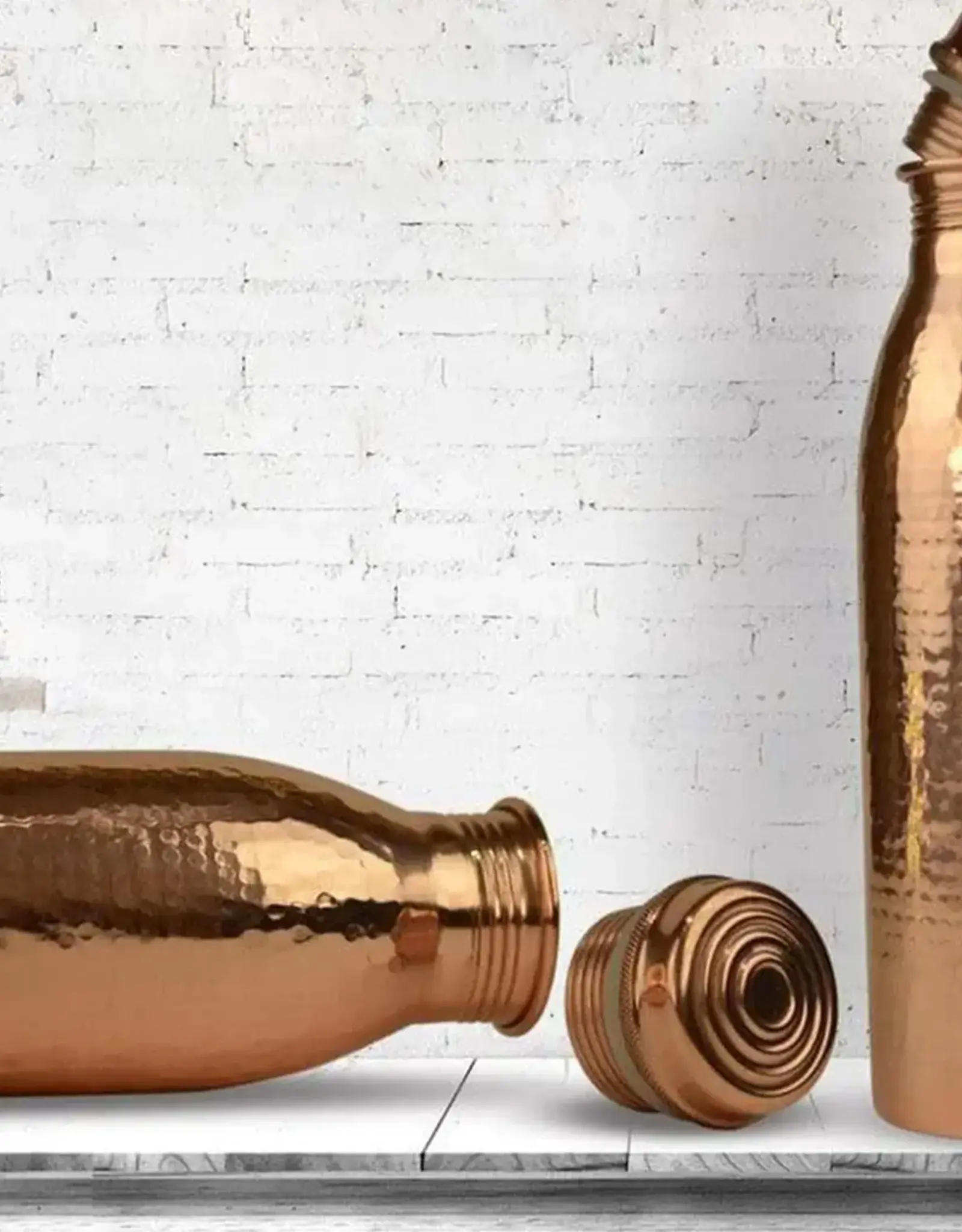 Handmade Copper Water Bottle, 950ml (Premium 21-gauge Copper)