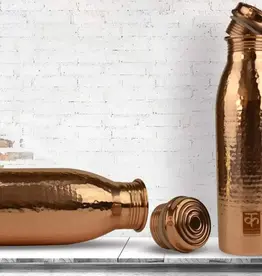 Handmade Copper Water Bottle, 950ml (Premium 21-gauge Copper)