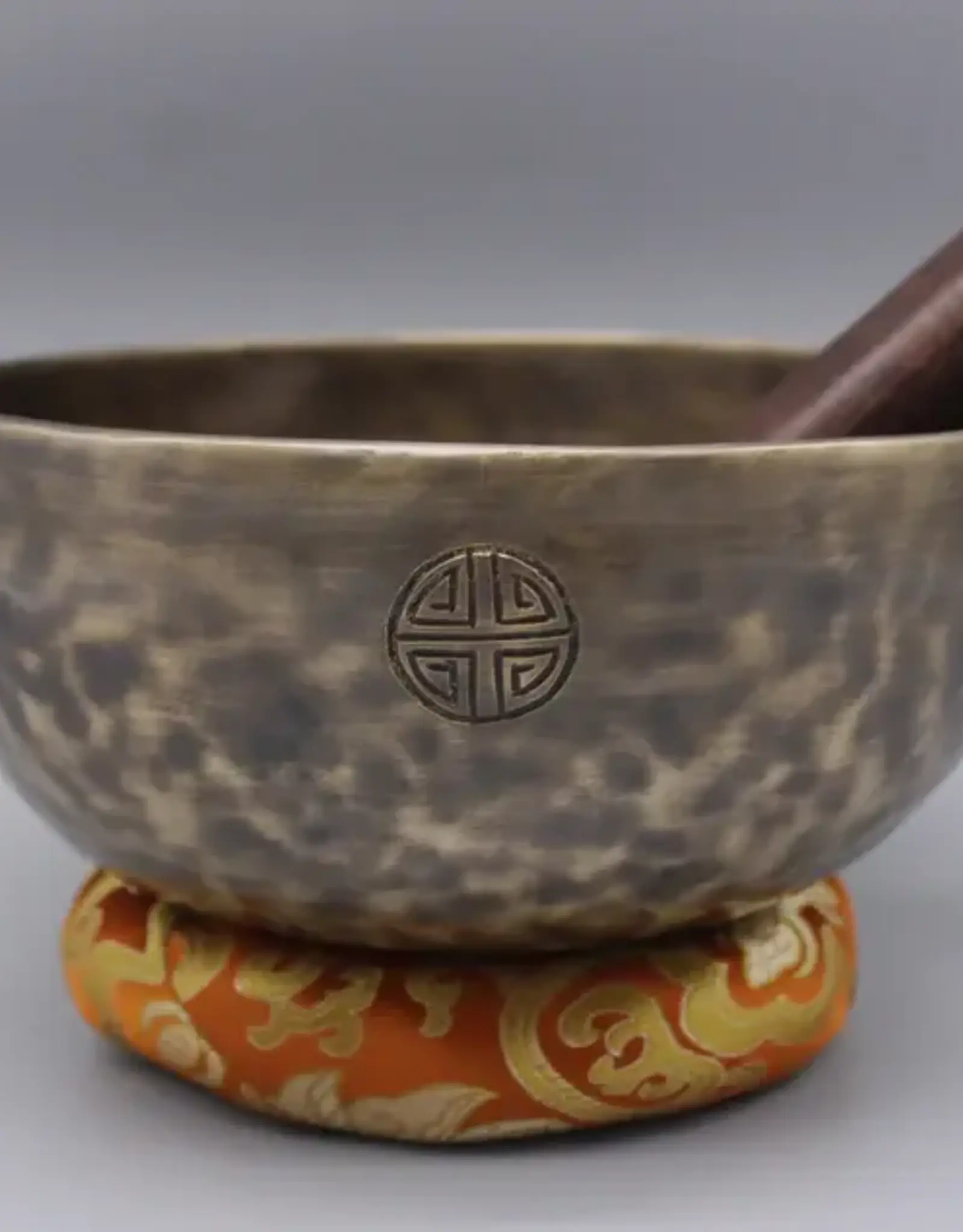 Tibetan Full Moon Hand Carved Singing Bowl