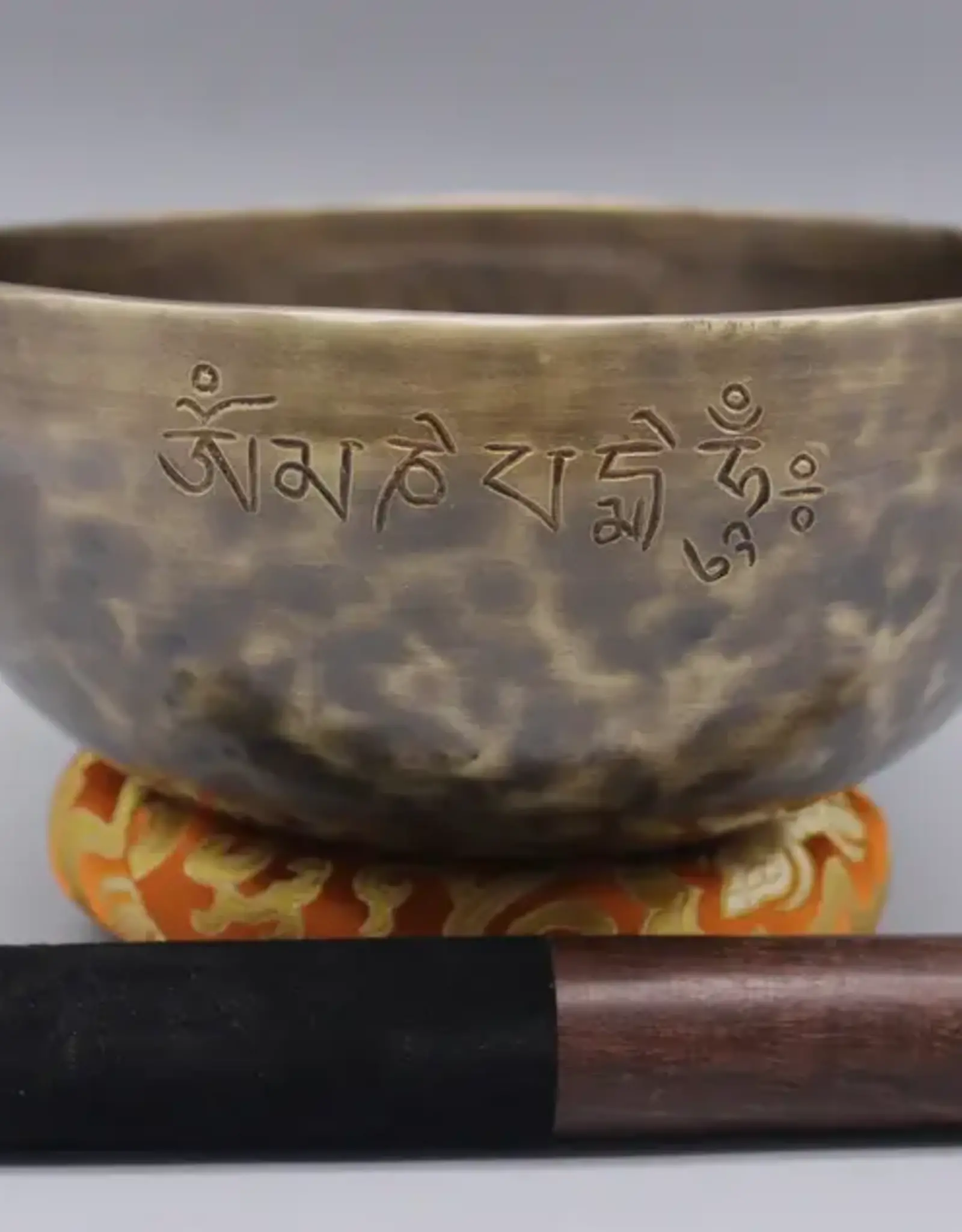 Tibetan Full Moon Hand Carved Singing Bowl