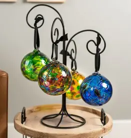 Calico Art Glass Ball