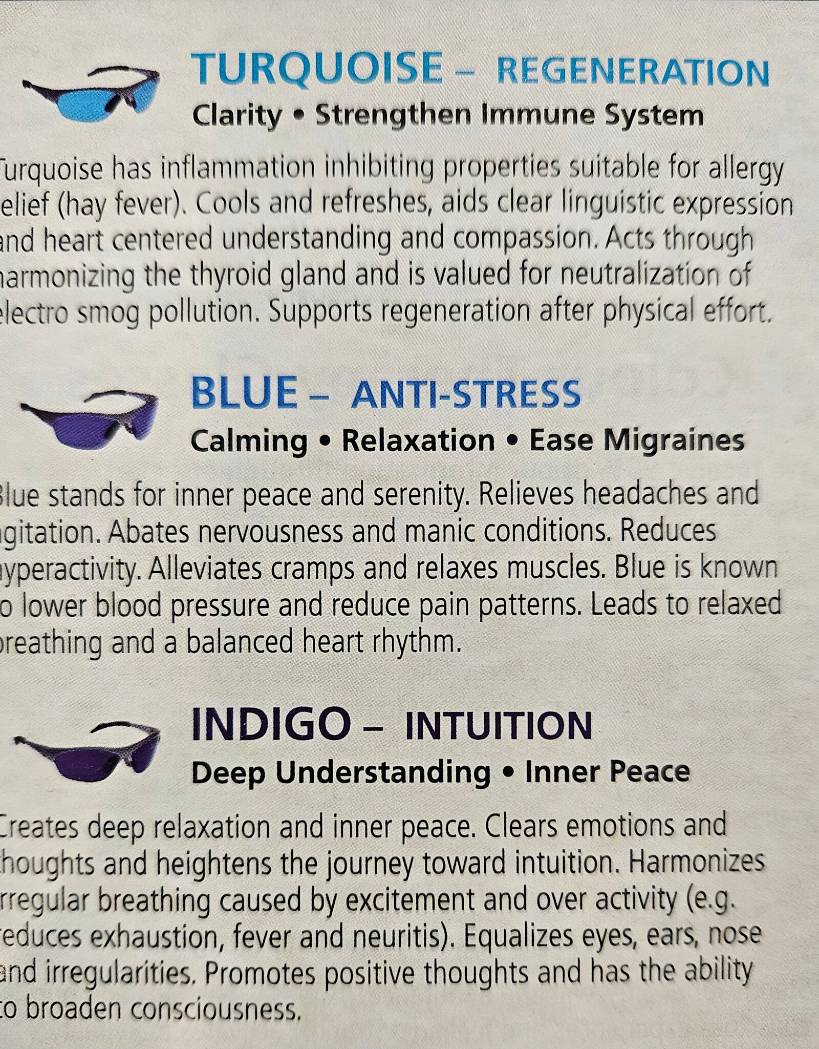 Colour Eyewear: Classic Single Glasses - Price for 1 Pair - Assorted Colours