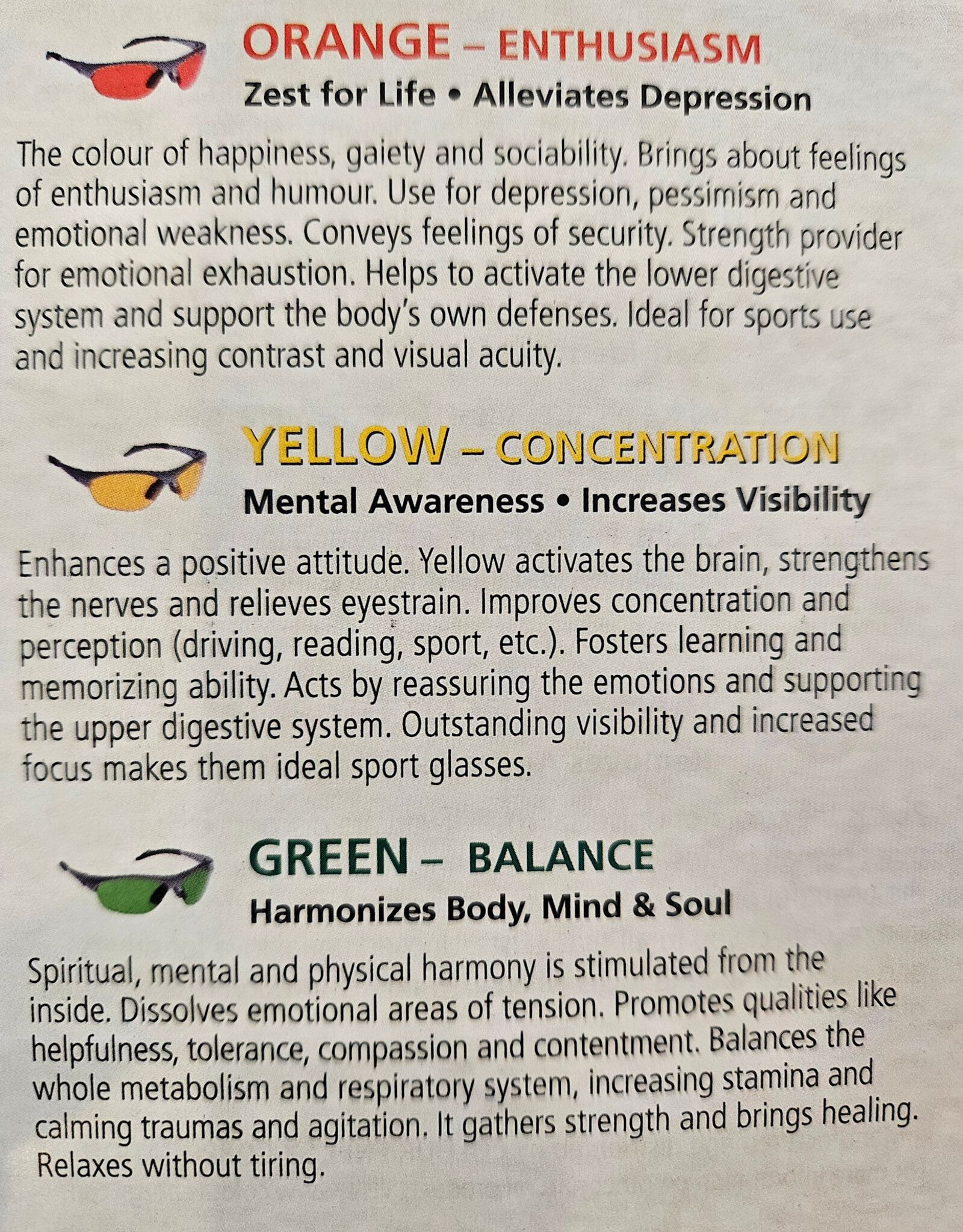 Colour Eyewear: Classic Single Glasses - Price for 1 Pair - Assorted Colours