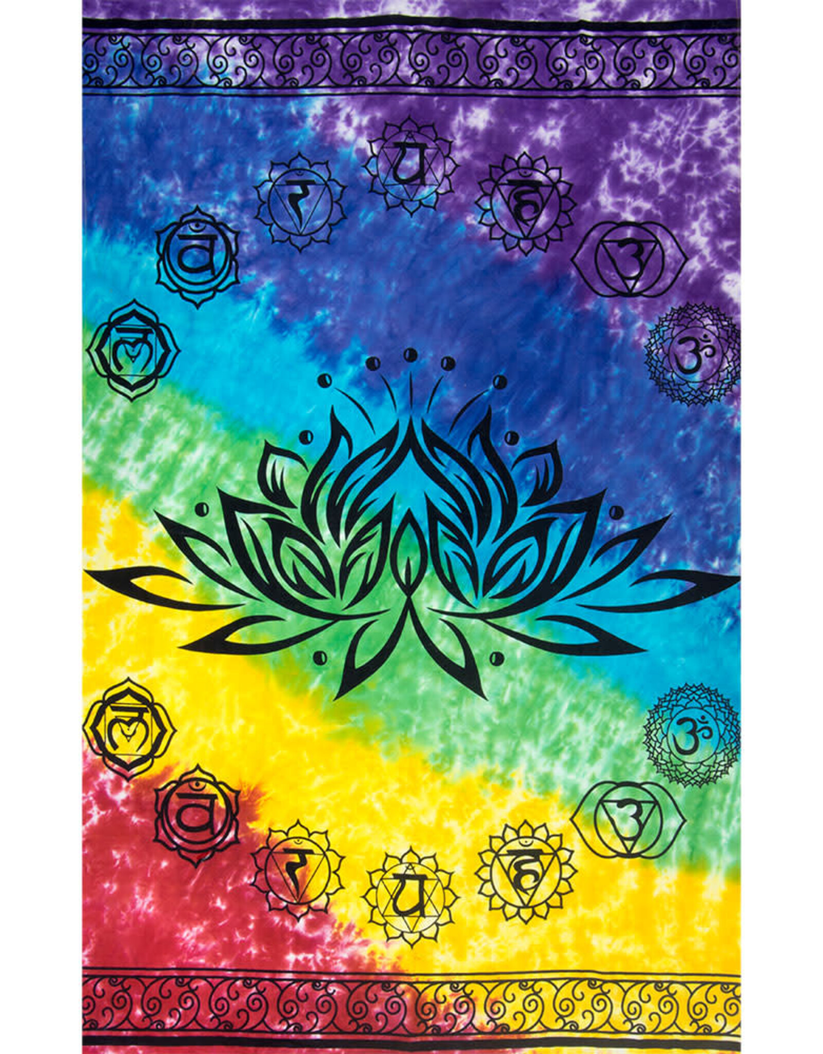 TAPESTRY - COTTON - CHAKRA LOTUS - 52"X76"