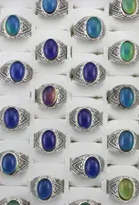 Mood Ring Assorted Oval Shapes Adjustable