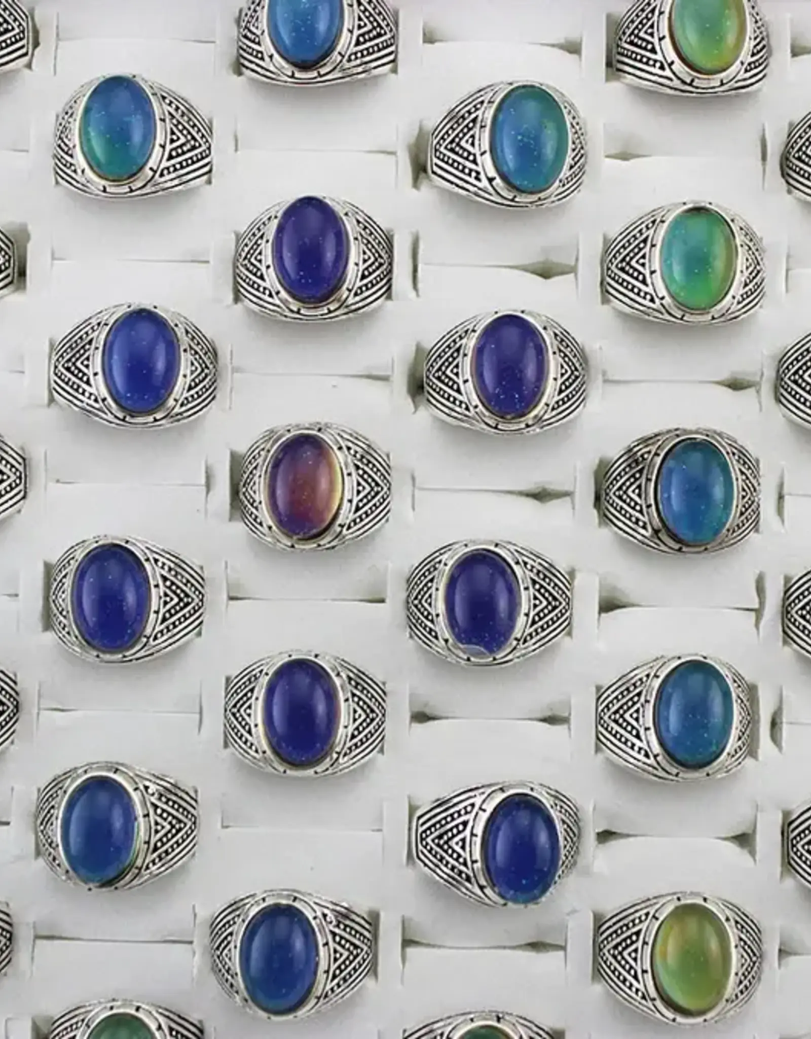 Mood Ring Assorted Oval Shapes Adjustable