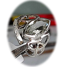 Trinity Green Amethyst Ring Sterling Silver Trinity Green Amethyst Ring Sterling Silver