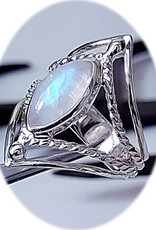 Framed Moonstone Ring Sterling Silver