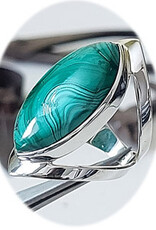 Malachite Sterling Silver Ring
