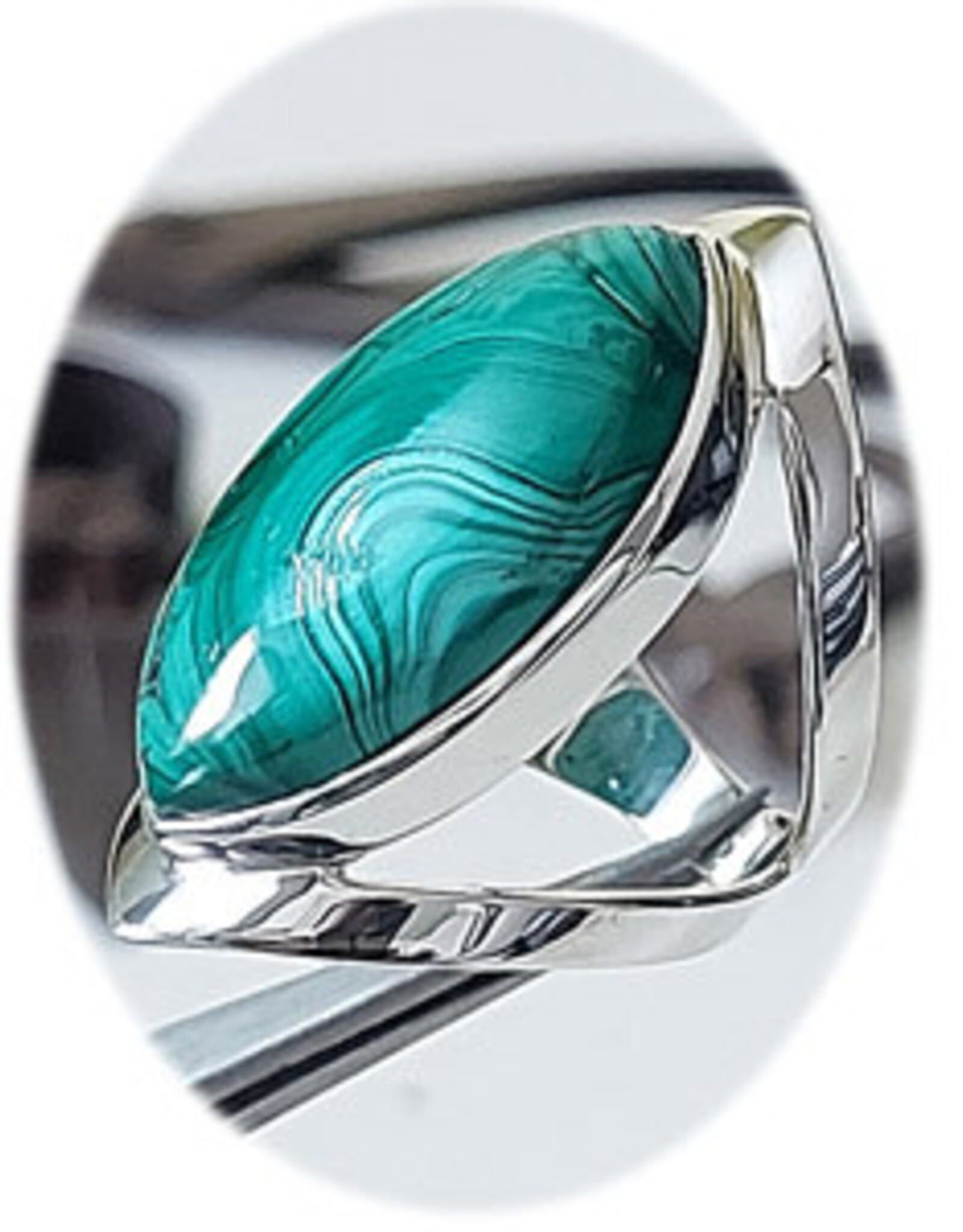 Malachite Sterling Silver Ring
