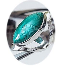 Malachite Sterling Silver Ring