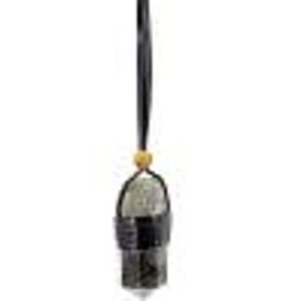 NECKLACE-FACETED POINT-LEATHER WRAP LABRADORITE(UNIT) 1″-1.75″