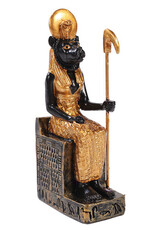 Small Sekhmet 1 1/2" x 3/4" x 3 1/8" Hand Painted Resin
