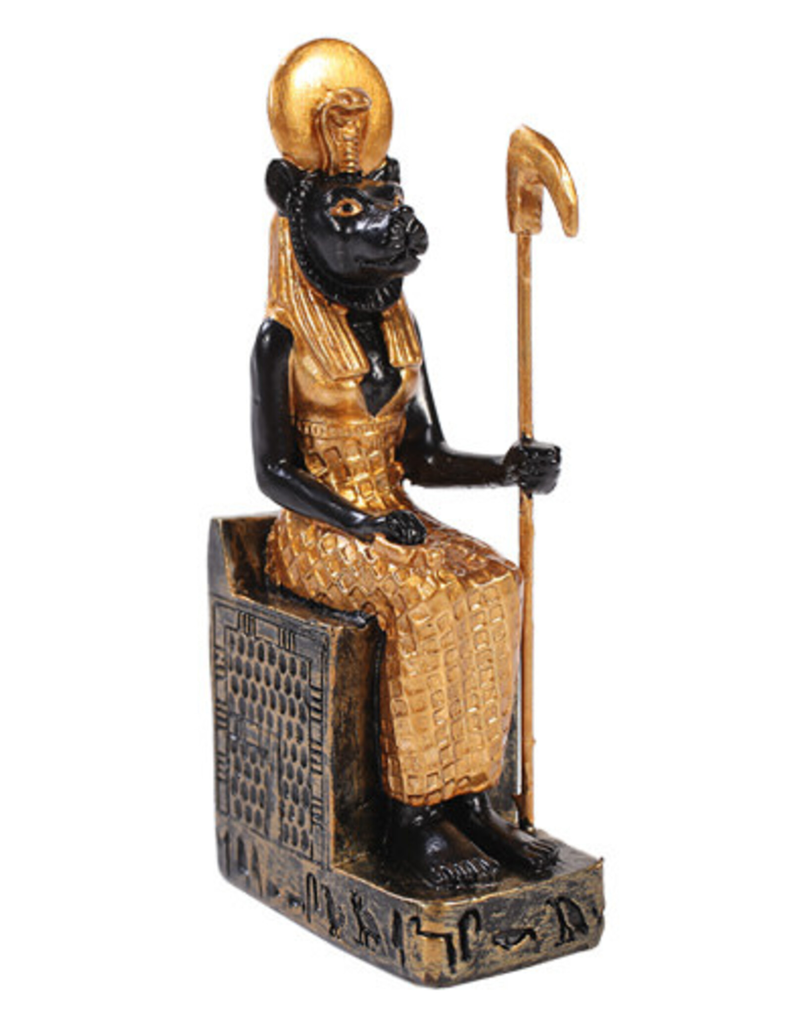 Small Sekhmet 1 1/2" x 3/4" x 3 1/8" Hand Painted Resin