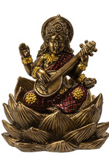 Saraswati On Lotus Product Size: 2.8" X 3.0" X 3.3"