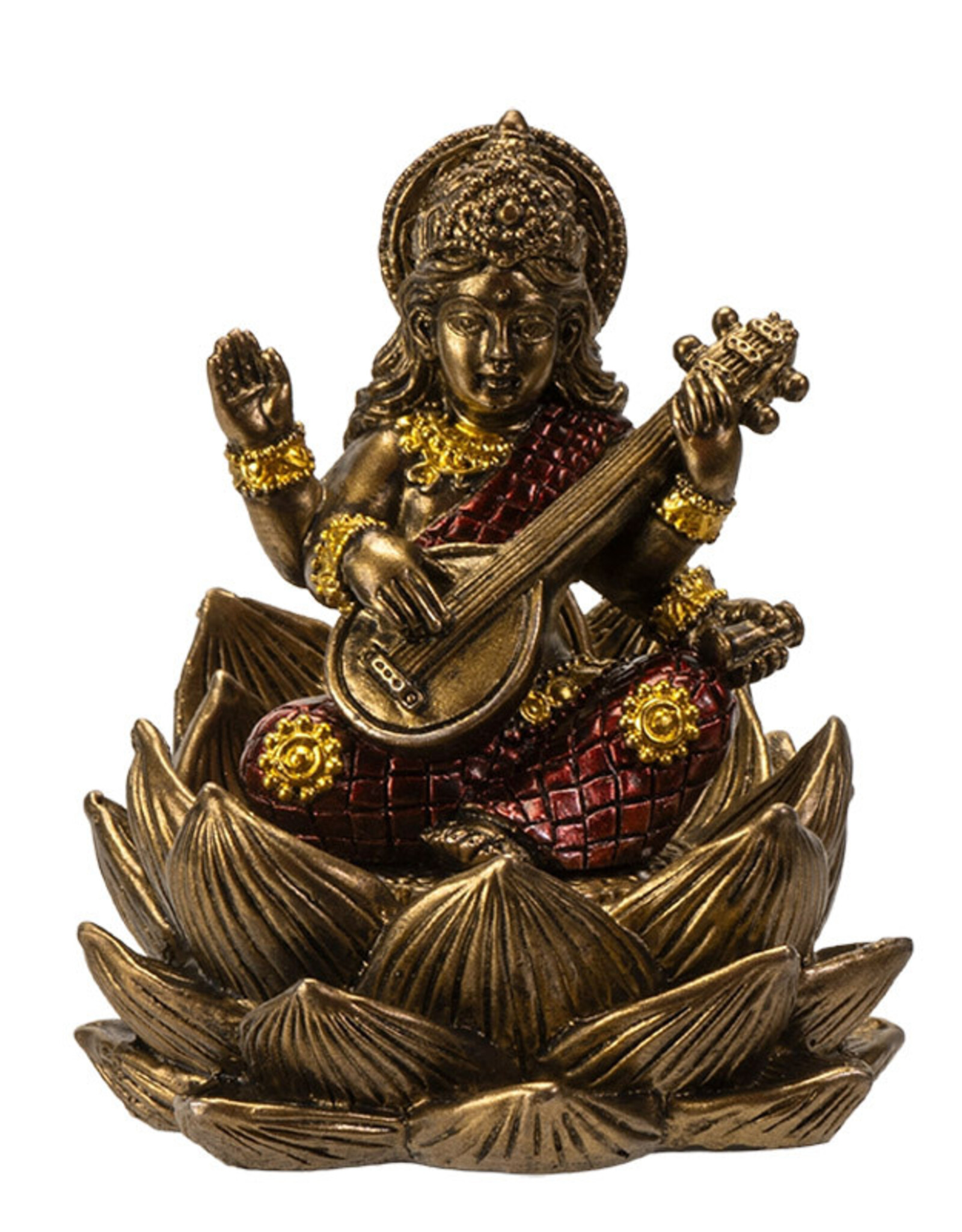 Saraswati On Lotus Product Size: 2.8" X 3.0" X 3.3"
