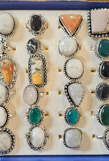 Costume Jewlery Silver PLATE over Brass Ring