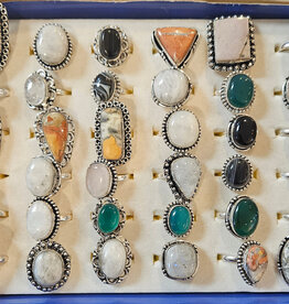 Costume Jewlery Silver PLATE over Brass Ring