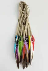 Smudging Feather with Coloured Hackle and Guinea Feathers