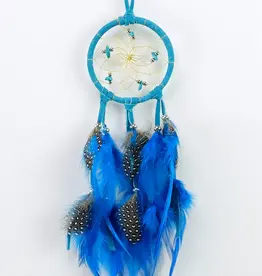 2.5" Turquoise Dream Catcher with Semi-precious Stones