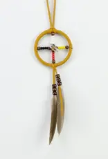 2" Medicine Wheel detailed with a quartz crystal