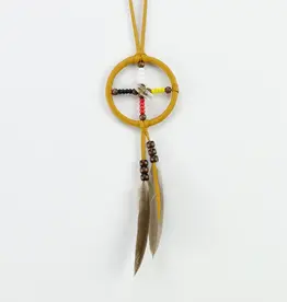 2" Medicine Wheel detailed with a quartz crystal