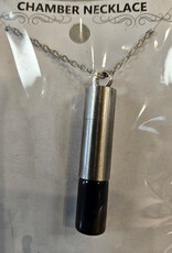 Pendant, Chambered on Chain with Assorted Stone Amethyst/Obsidian/Rose Quartz