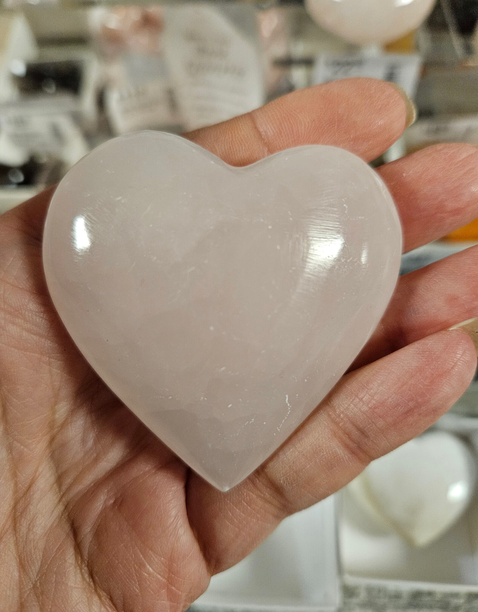 Pink Calcite Heart Small