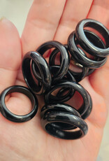 Semi-Precious Black Obsidian Ring