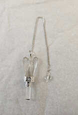 Pendulum, Angel - Clear Quartz with Clear Quartz Point