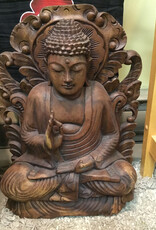 WOOD Sitting Teaching Buddha Altar