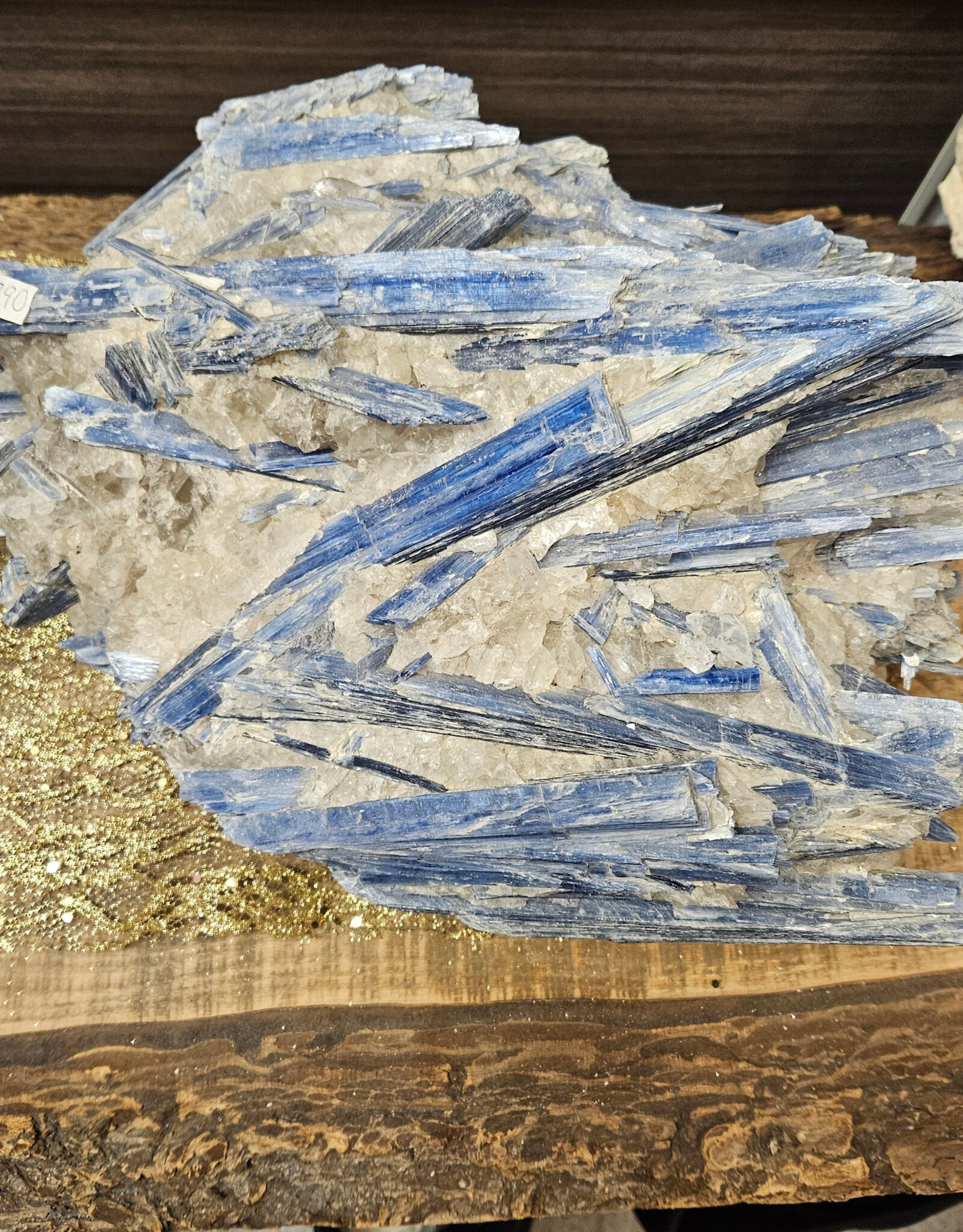 Huge Blue Kyanite piece w/Quartz approx 15” long x 9” tall