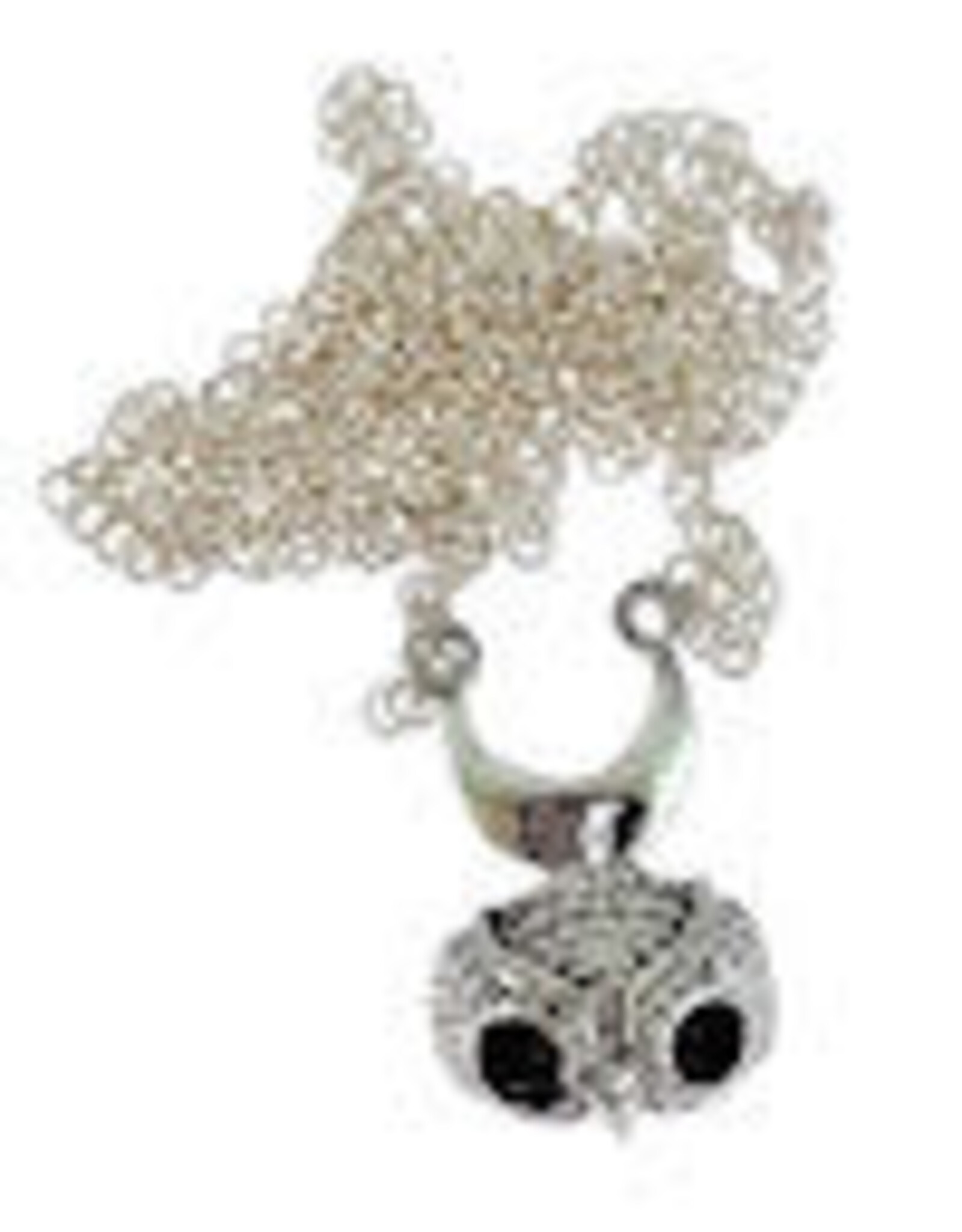 Sterling Silver Garnet Owl Necklace