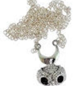 Sterling Silver Garnet Owl Necklace