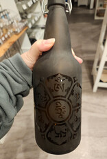 Local Maker etched Amber Bottle