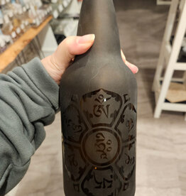 Local Maker etched Amber Bottle