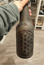 Local Maker etched Amber Bottle